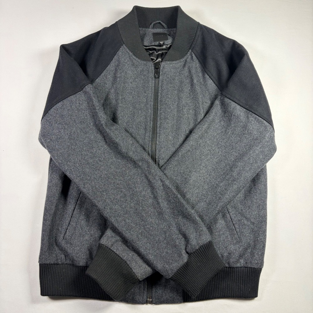 Joe's Jeans Wool Blend Bomber Minimalist Urban Varsity Style Fall Jacket Mens M